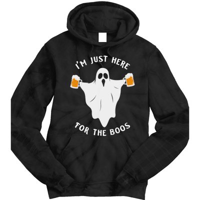 Funny Halloween IM Just Here For The Boos Costume Gift Tie Dye Hoodie