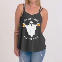 Funny Halloween IM Just Here For The Boos Costume Gift Women's Strappy Tank