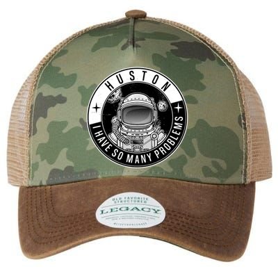 Funny Huston I Have So Many Problems Astronaut Emblem Legacy Tie Dye Trucker Hat