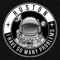 Funny Huston I Have So Many Problems Astronaut Emblem Ladies PosiCharge Tri-Blend Wicking Tank