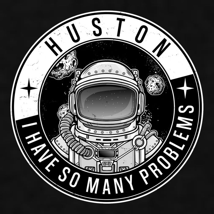 Funny Huston I Have So Many Problems Astronaut Emblem Ladies PosiCharge Tri-Blend Wicking Tank
