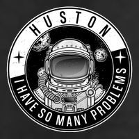 Funny Huston I Have So Many Problems Astronaut Emblem Beanie