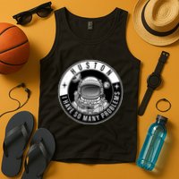 Funny Huston I Have So Many Problems Astronaut Emblem Tank Top