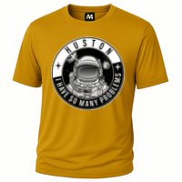 Funny Huston I Have So Many Problems Astronaut Emblem Cooling Performance Crew T-Shirt