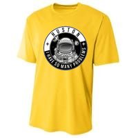 Funny Huston I Have So Many Problems Astronaut Emblem Performance Sprint T-Shirt