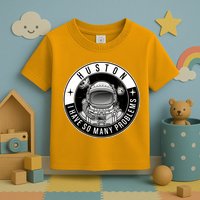 Funny Huston I Have So Many Problems Astronaut Emblem Toddler T-Shirt