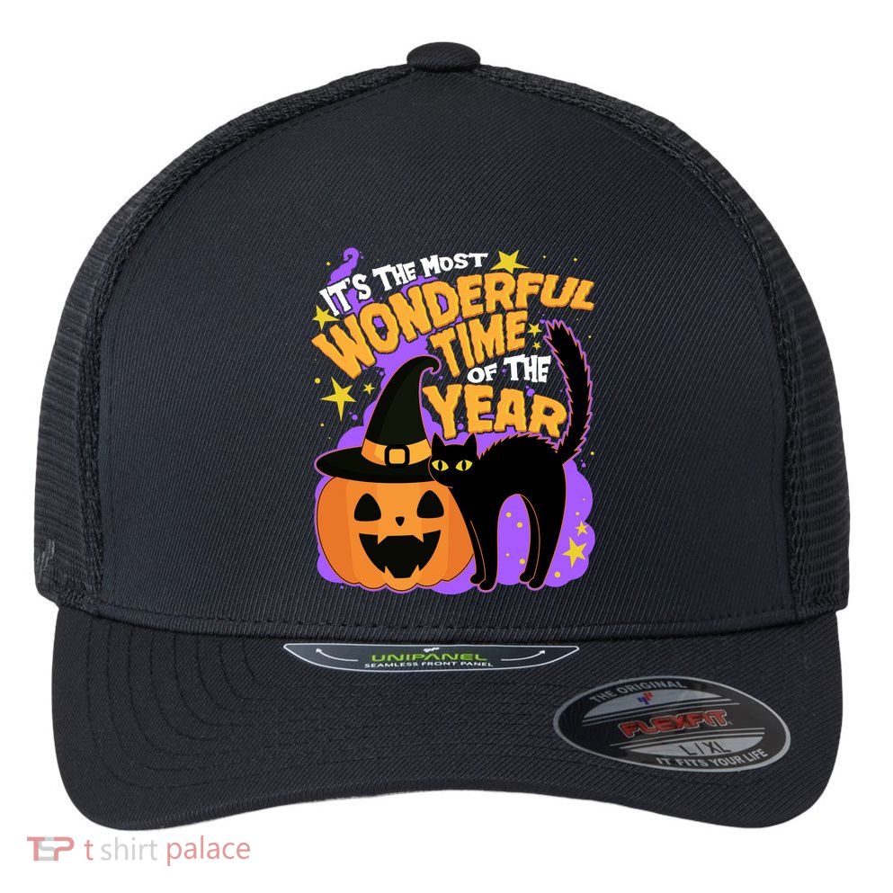 Funny Halloween It's The Most Wonderful Time Of The Year Flexfit Unipanel Trucker Cap
