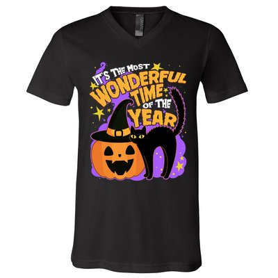 Funny Halloween It's The Most Wonderful Time Of The Year V-Neck T-Shirt
