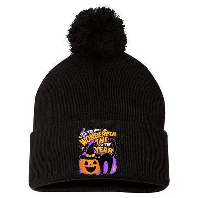Funny Halloween It's The Most Wonderful Time Of The Year Pom Pom 12in Knit Beanie