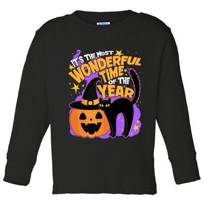 Funny Halloween It's The Most Wonderful Time Of The Year Toddler Long Sleeve Shirt