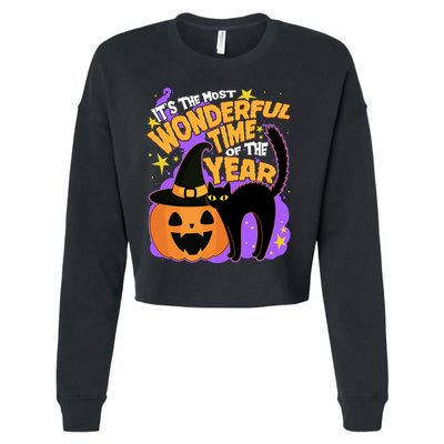 Funny Halloween It's The Most Wonderful Time Of The Year Cropped Pullover Crew