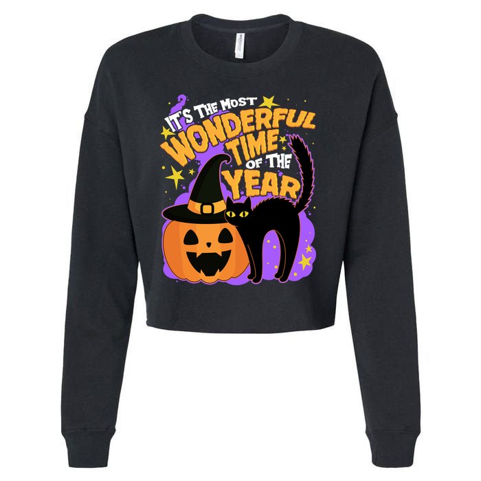 Funny Halloween It's The Most Wonderful Time Of The Year Cropped Pullover Crew