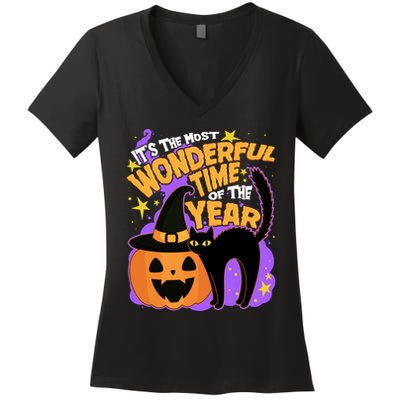 Funny Halloween It's The Most Wonderful Time Of The Year Women's V-Neck T-Shirt