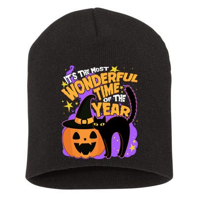 Funny Halloween It's The Most Wonderful Time Of The Year Short Acrylic Beanie