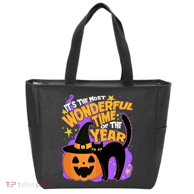 Funny Halloween It's The Most Wonderful Time Of The Year Zip Tote Bag