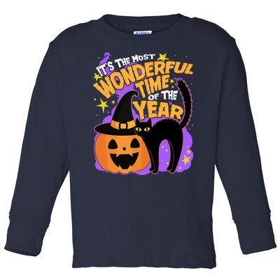 Funny Halloween It's The Most Wonderful Time Of The Year Toddler Long Sleeve Shirt