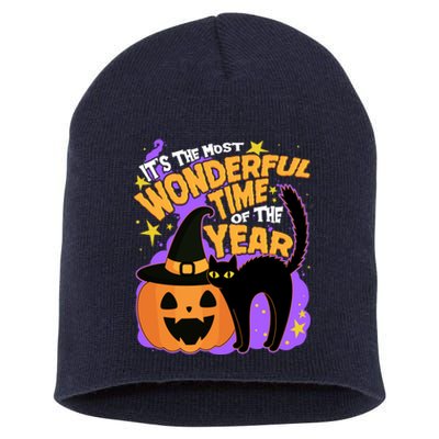 Funny Halloween It's The Most Wonderful Time Of The Year Short Acrylic Beanie