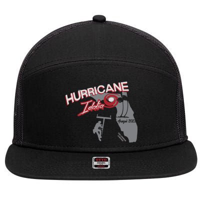 Florida Hurricane Idalia I Survived Hurricane Idalia Storm 7 Panel Mesh Trucker Snapback Hat