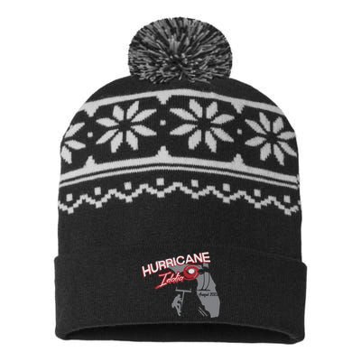 Florida Hurricane Idalia I Survived Hurricane Idalia Storm USA-Made Snowflake Beanie