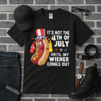 Funny Hotdog Its Not 4th Of July Until My Wiener Comes Out Tall T-Shirt