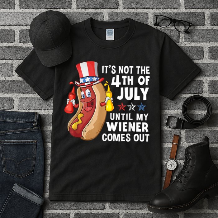 Funny Hotdog Its Not 4th Of July Until My Wiener Comes Out Tall T-Shirt