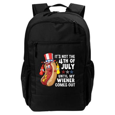 Funny Hotdog Its Not 4th Of July Until My Wiener Comes Out Backpack