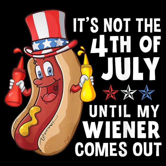 Funny Hotdog Its Not 4th Of July Until My Wiener Comes Out Drawstring Bag