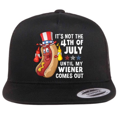 Funny Hotdog Its Not 4th Of July Until My Wiener Comes Out Flatbill Hat