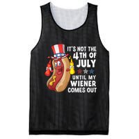 Funny Hotdog Its Not 4th Of July Until My Wiener Comes Out Mesh Reversible Basketball Jersey Tank