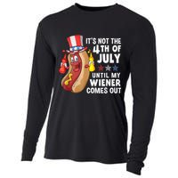 Funny Hotdog Its Not 4th Of July Until My Wiener Comes Out Cooling Performance Long Sleeve Crew