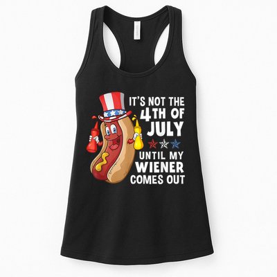 Funny Hotdog Its Not 4th Of July Until My Wiener Comes Out Womens Tank Top