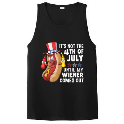 Funny Hotdog Its Not 4th Of July Until My Wiener Comes Out PosiCharge Competitor Tank