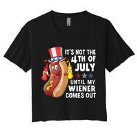 Funny Hotdog Its Not 4th Of July Until My Wiener Comes Out Crop Top