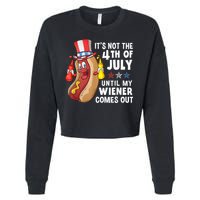Funny Hotdog Its Not 4th Of July Until My Wiener Comes Out Cropped Pullover Crew