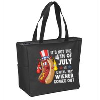 Funny Hotdog Its Not 4th Of July Until My Wiener Comes Out Zip Tote Bag