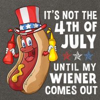 Funny Hotdog Its Not 4th Of July Until My Wiener Comes Out Cotton Canvas Backpack