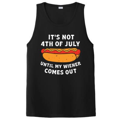 Funny Hotdog Its Not 4th Of July Until My Wiener Comes Out PosiCharge Competitor Tank