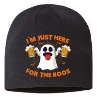 Funny Halloween IM Just Here For The Boos Costume Gift Sustainable Beanie