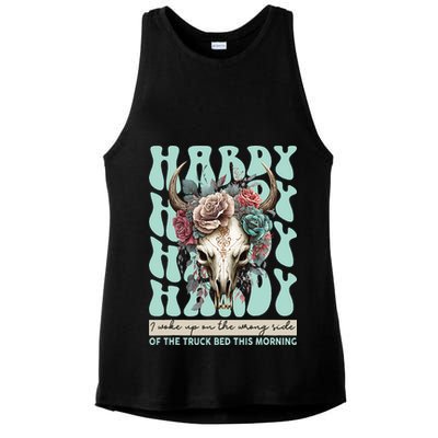 Funny Hardy I Woke Up On The Wrong Side Of The Truck Bed Ladies PosiCharge Tri-Blend Wicking Tank