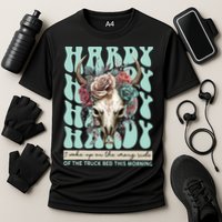 Funny Hardy I Woke Up On The Wrong Side Of The Truck Bed Cooling Performance Crew T-Shirt
