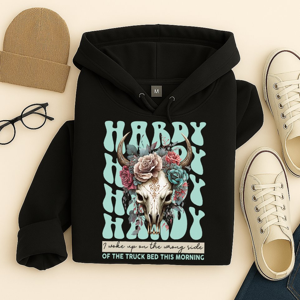 Funny Hardy I Woke Up On The Wrong Side Of The Truck Bed Hoodie