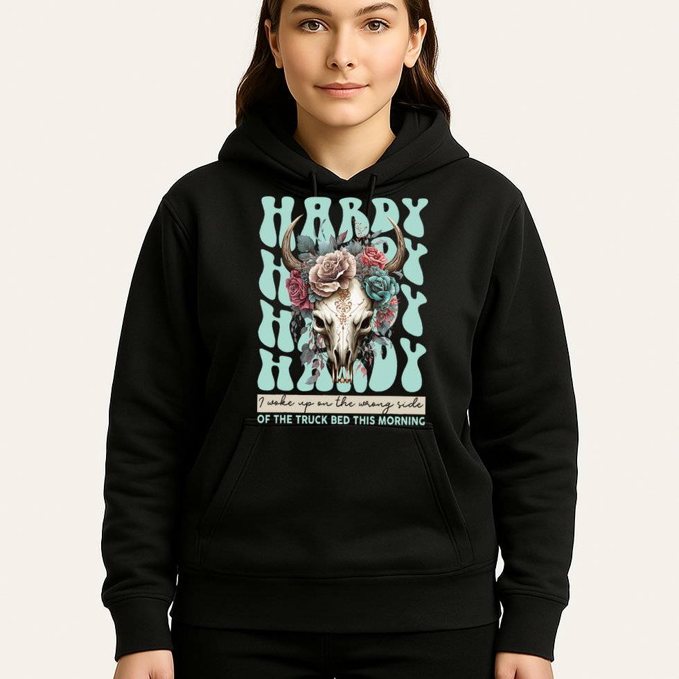 Funny Hardy I Woke Up On The Wrong Side Of The Truck Bed Hoodie