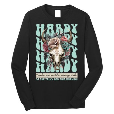 Funny Hardy I Woke Up On The Wrong Side Of The Truck Bed Long Sleeve Shirt