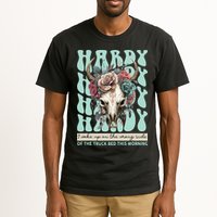 Funny Hardy I Woke Up On The Wrong Side Of The Truck Bed Tall T-Shirt