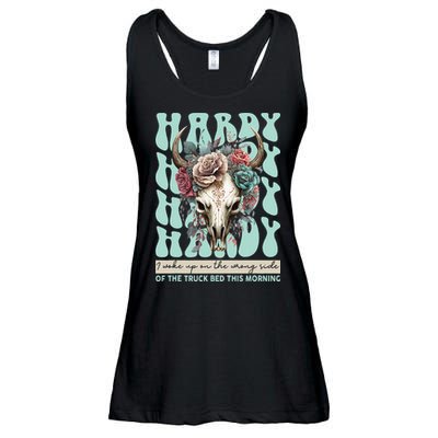 Funny Hardy I Woke Up On The Wrong Side Of The Truck Bed Ladies Essential Flowy Tank