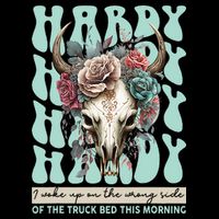 Funny Hardy I Woke Up On The Wrong Side Of The Truck Bed 16 in Basic Backpack