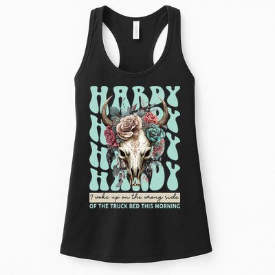 Funny Hardy I Woke Up On The Wrong Side Of The Truck Bed Womens Tank Top