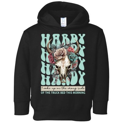 Funny Hardy I Woke Up On The Wrong Side Of The Truck Bed Toddler Hoodie
