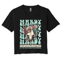 Funny Hardy I Woke Up On The Wrong Side Of The Truck Bed Crop Top