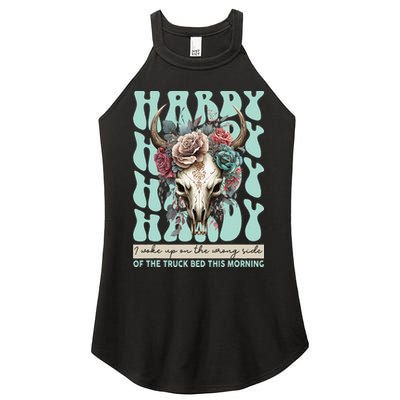 Funny Hardy I Woke Up On The Wrong Side Of The Truck Bed Women's Perfect Tri Rocker Tank